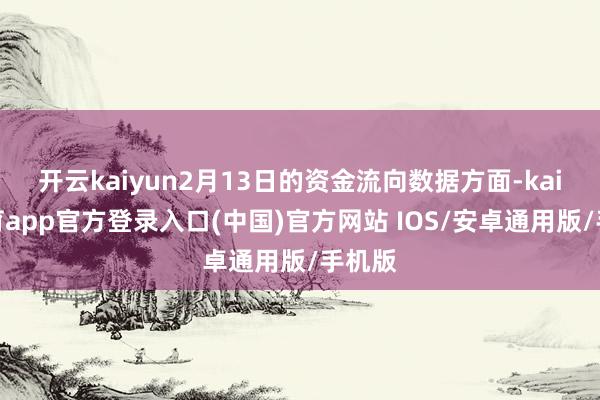 开云kaiyun2月13日的资金流向数据方面-kai云体育app官方登录入口(中国)官方网站 IOS/安卓通用版/手机版
