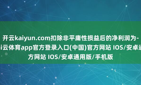 开云kaiyun.com扣除非平庸性损益后的净利润为-4948万元-kai云体育app官方登录入口(中国)官方网站 IOS/安卓通用版/手机版