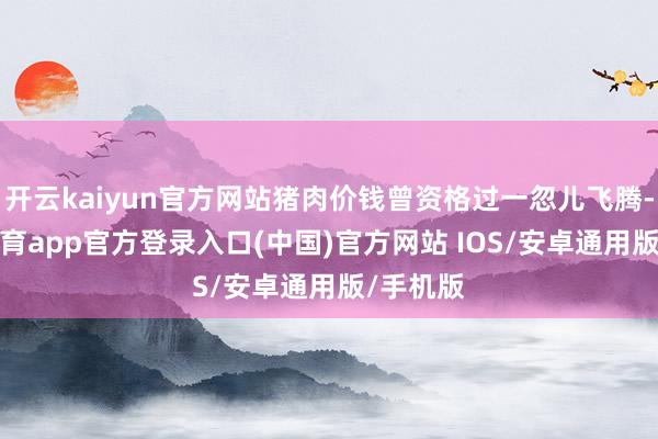 开云kaiyun官方网站猪肉价钱曾资格过一忽儿飞腾-kai云体育app官方登录入口(中国)官方网站 IOS/安卓通用版/手机版