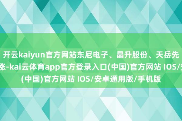 开云kaiyun官方网站东尼电子、晶升股份、天岳先进、晶盛机电等跟涨-kai云体育app官方登录入口(中国)官方网站 IOS/安卓通用版/手机版