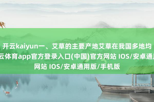 开云kaiyun一、艾草的主要产地艾草在我国多地均有散布-kai云体育app官方登录入口(中国)官方网站 IOS/安卓通用版/手机版